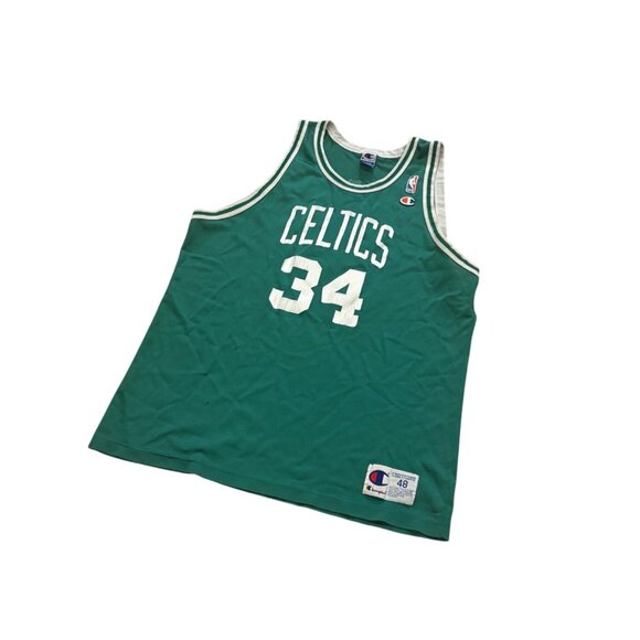 Vintage 90's Champion Boston Celtics Paul Pierce #34 NBA Green Jersey Men's 48 - Picture 4 of 8